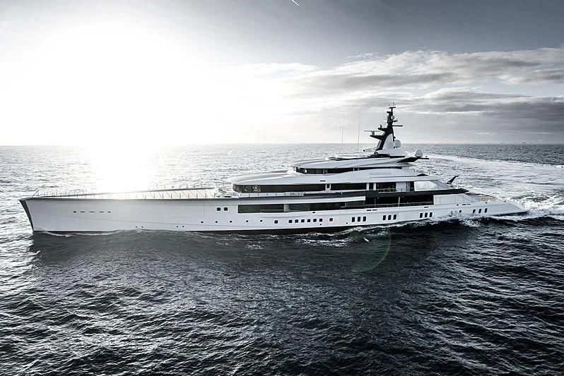 a boat in the water aboard BRAVO EUGENIA Yacht for Sale