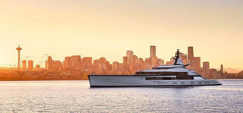 a large ship in the water aboard BRAVO EUGENIA Yacht for Sale