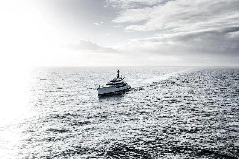 a boat in the water aboard BRAVO EUGENIA Yacht for Sale
