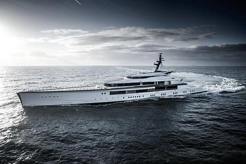 a boat in the water aboard BRAVO EUGENIA Yacht for Sale