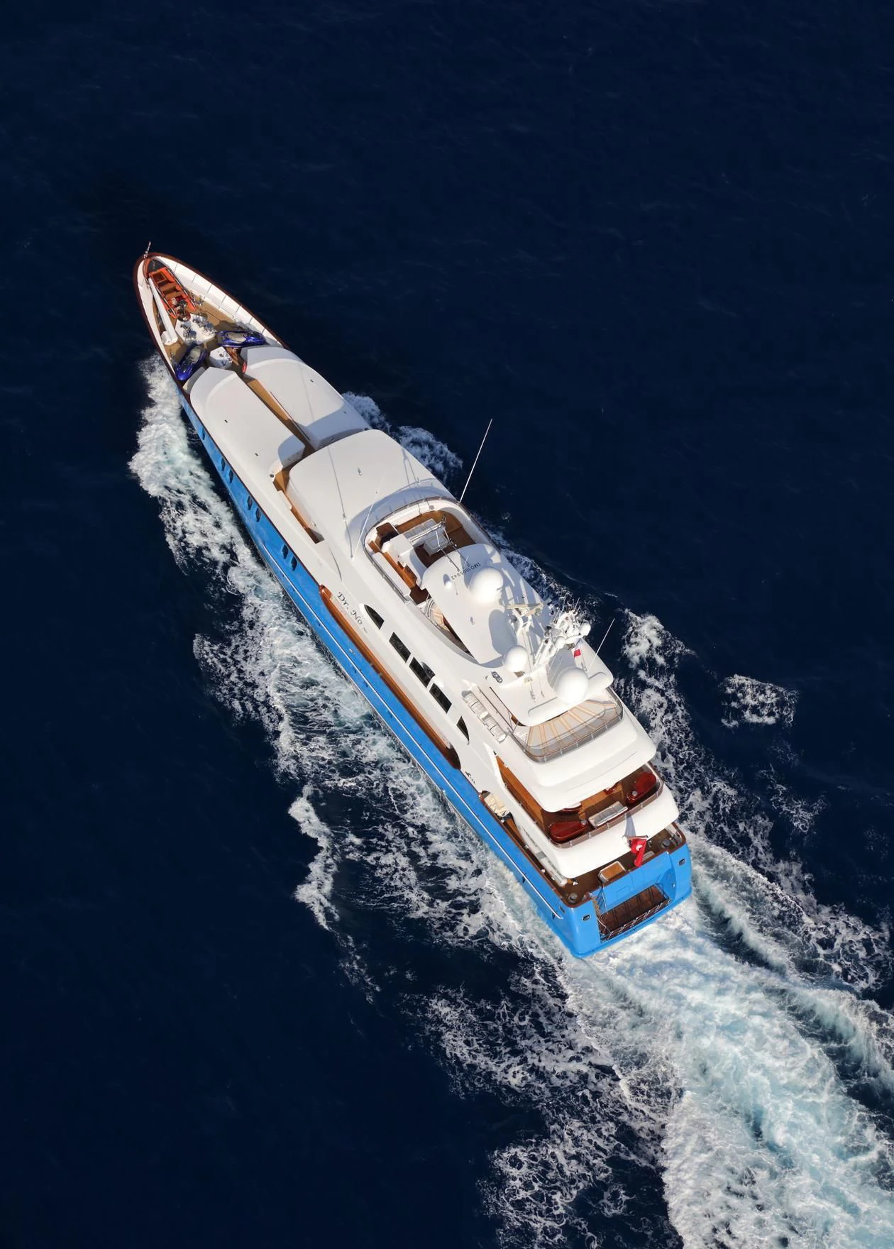 a ship in the water aboard AQUA MARE Yacht for Sale