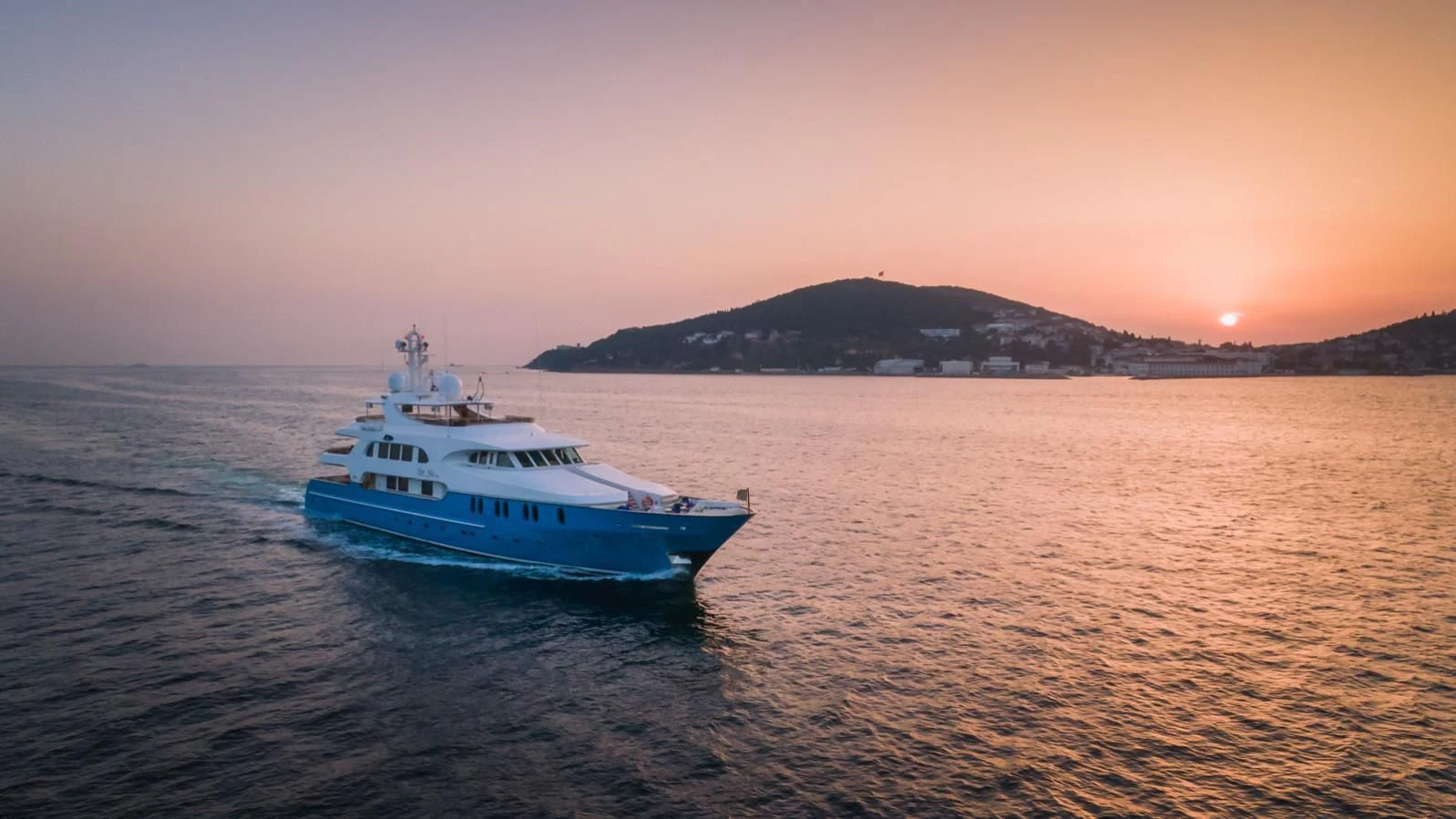 a boat in the water aboard AQUA MARE Yacht for Sale