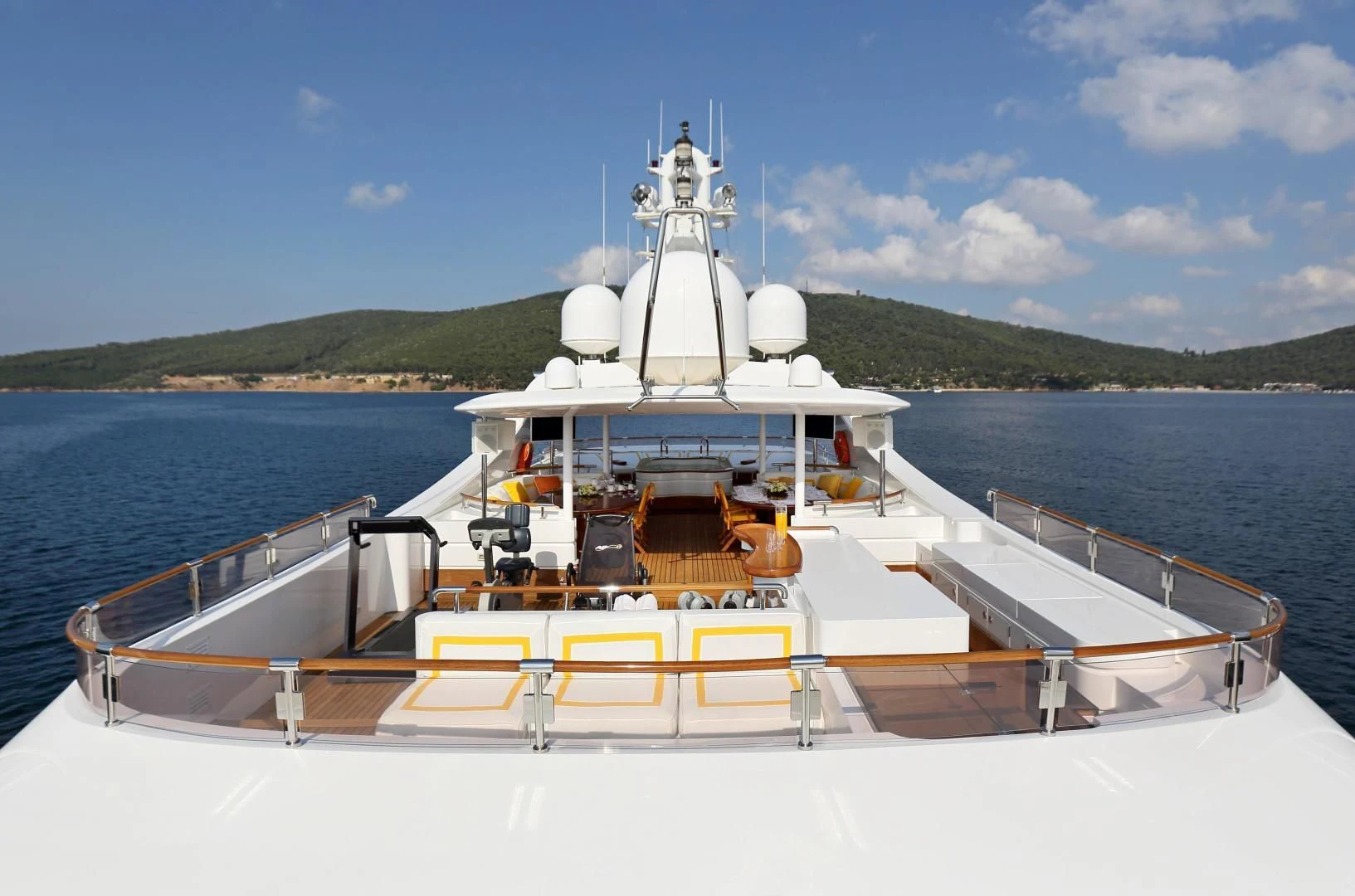 a boat on the water aboard AQUA MARE Yacht for Sale