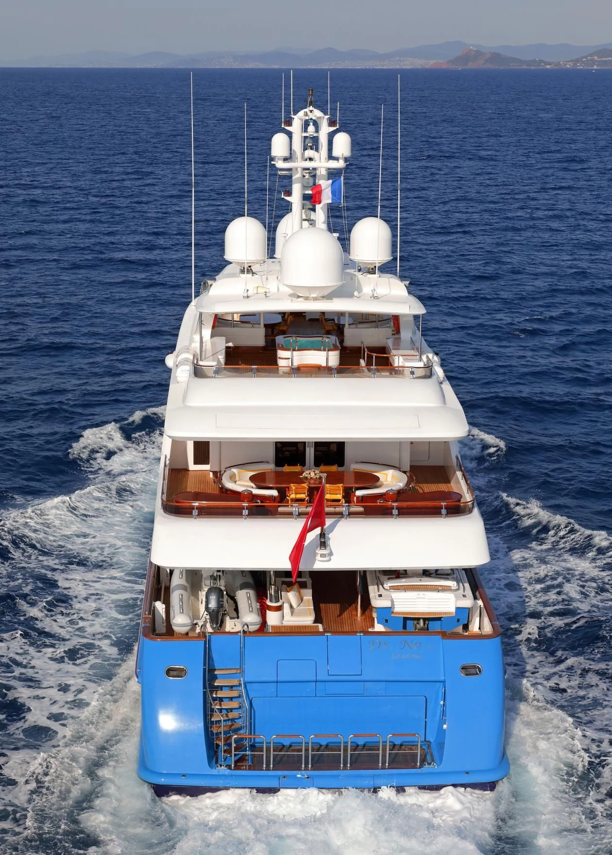 a boat in the water aboard AQUA MARE Yacht for Sale