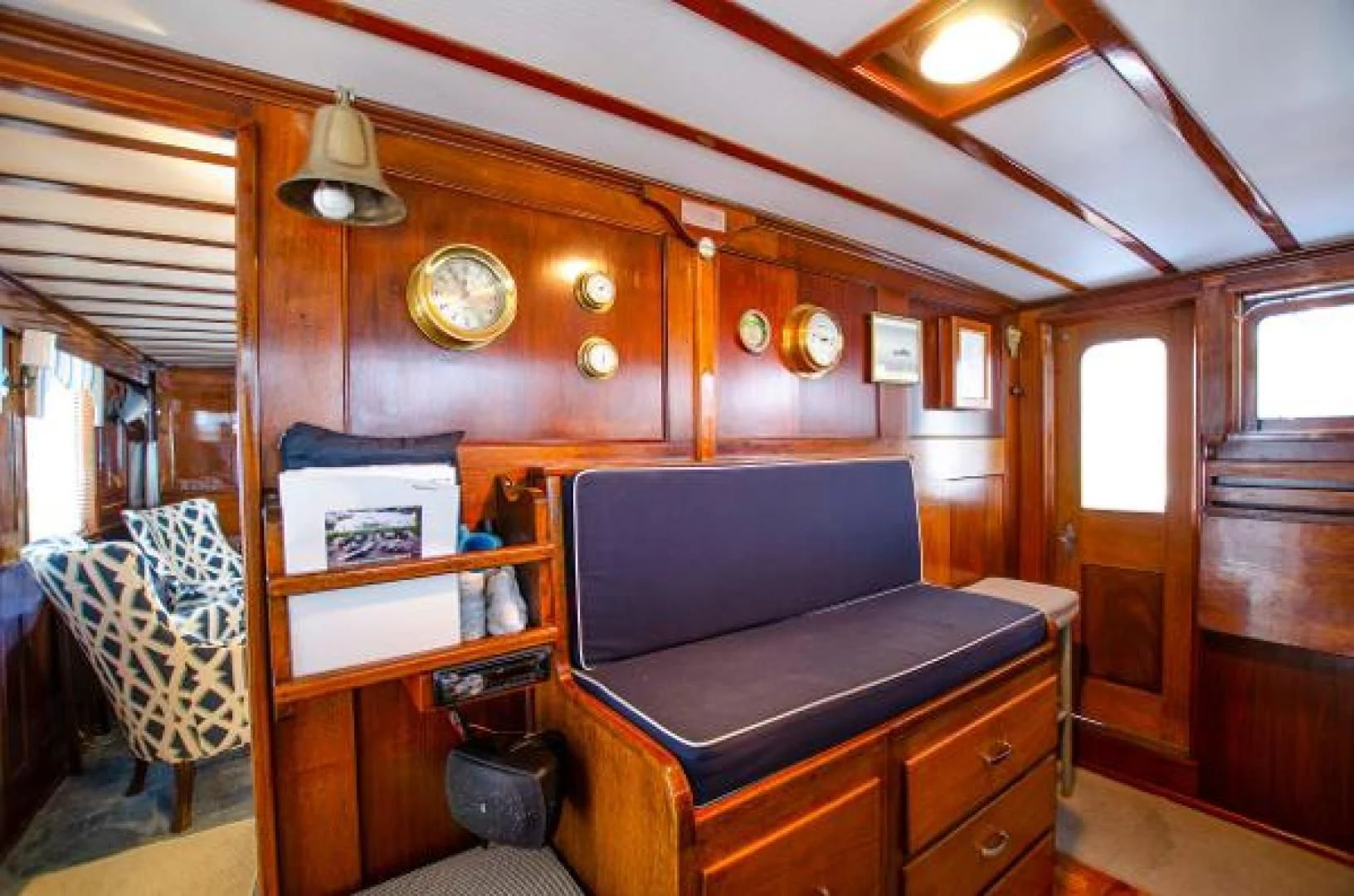 a bed in a cabin aboard LIBERTY LOVE Yacht for Sale