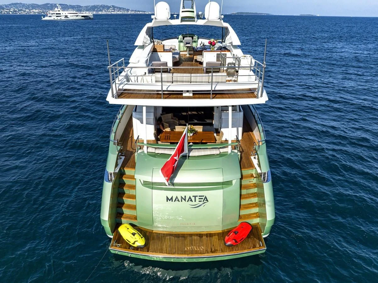 a boat on the water aboard MANATEA Yacht for Sale
