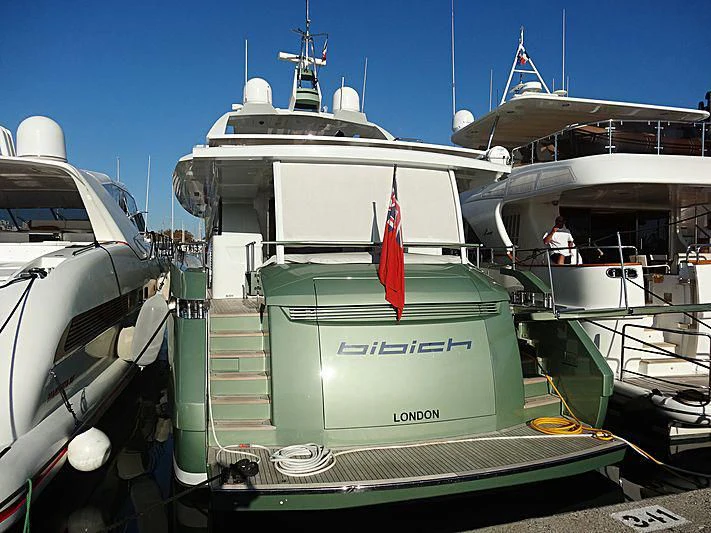 a boat is parked next to another boat aboard MANATEA Yacht for Sale