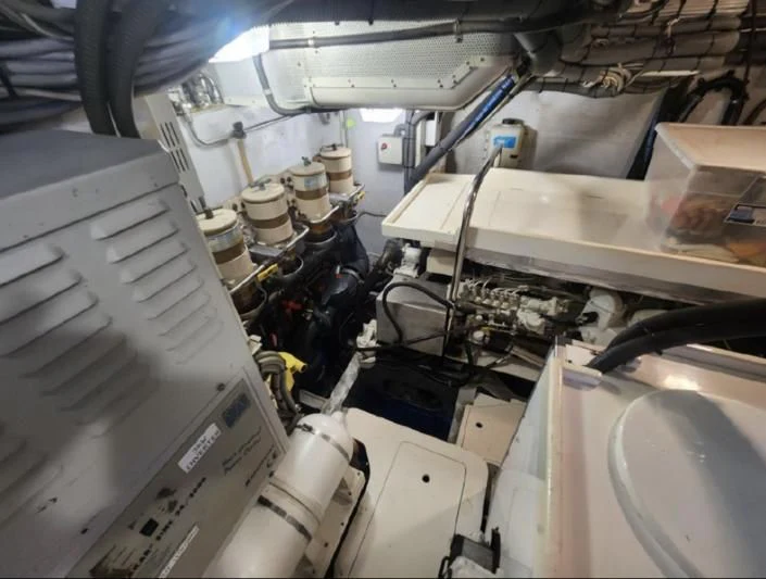 a room with machinery aboard LEONORE Yacht for Sale