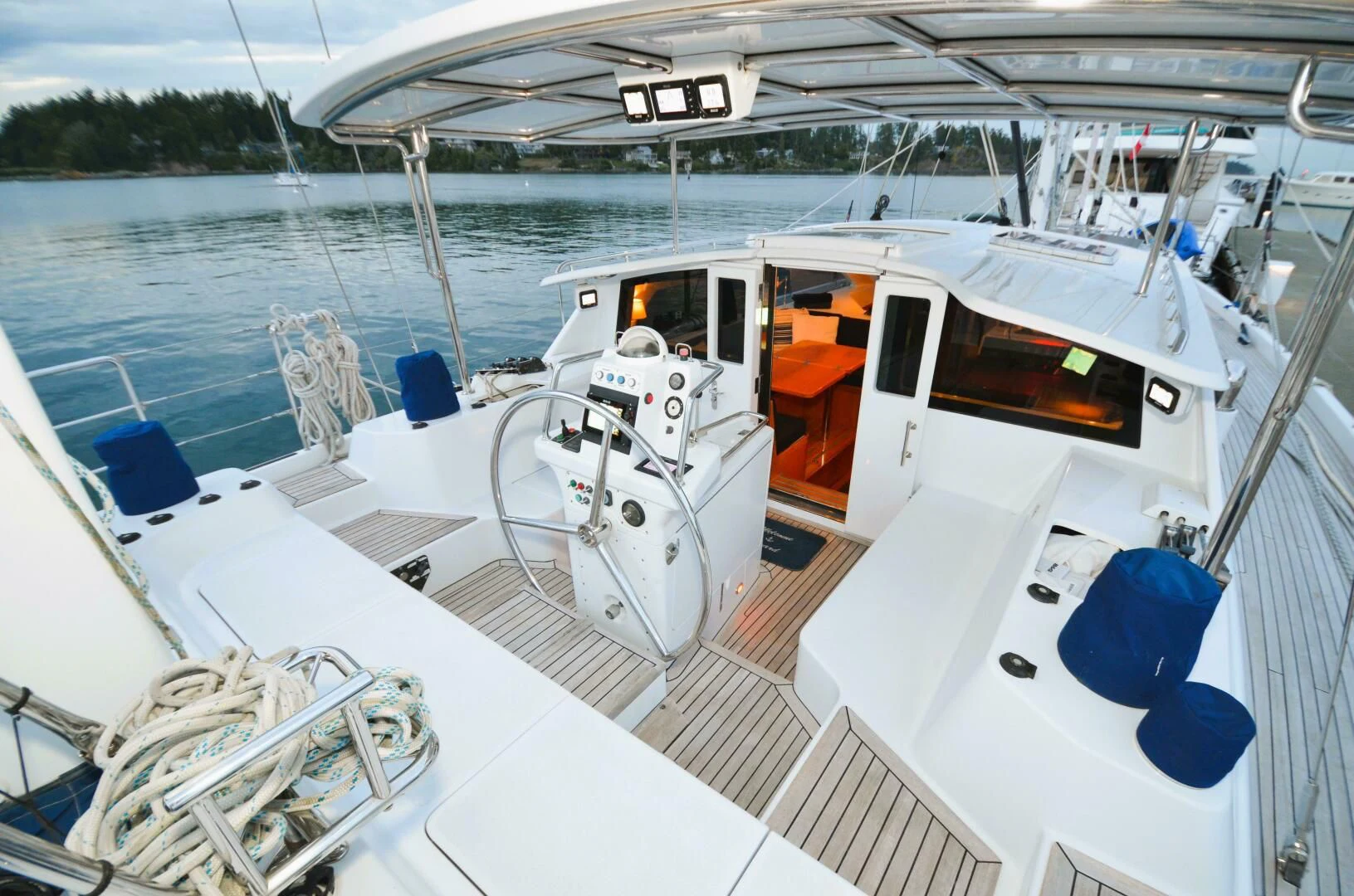 a boat on the water aboard LEONORE Yacht for Sale