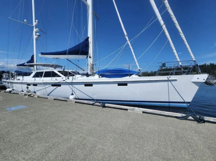 a boat parked on the sand aboard LEONORE Yacht for Sale