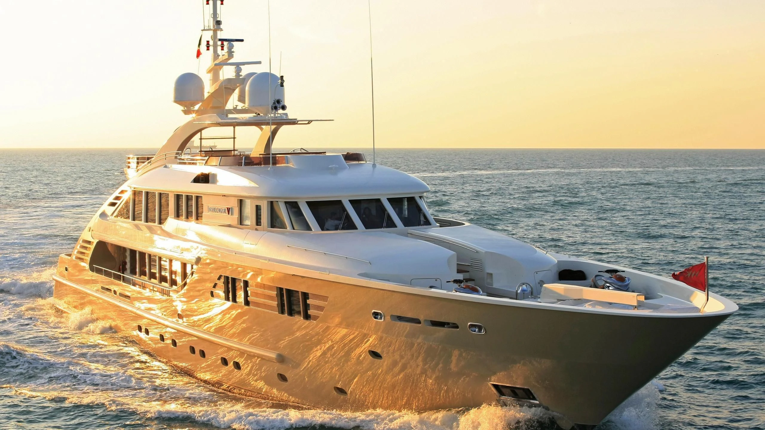 a boat on the beach aboard MUZA Yacht for Sale