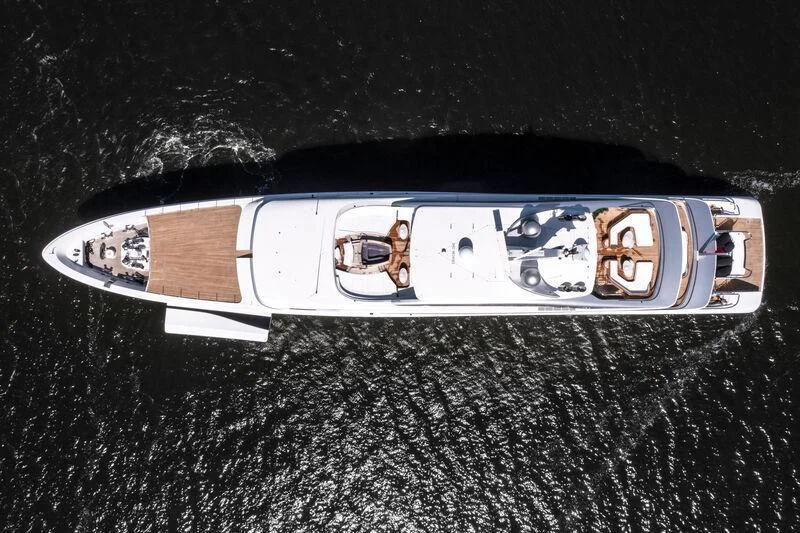 a silver and gold metal object aboard ARROW Yacht for Sale