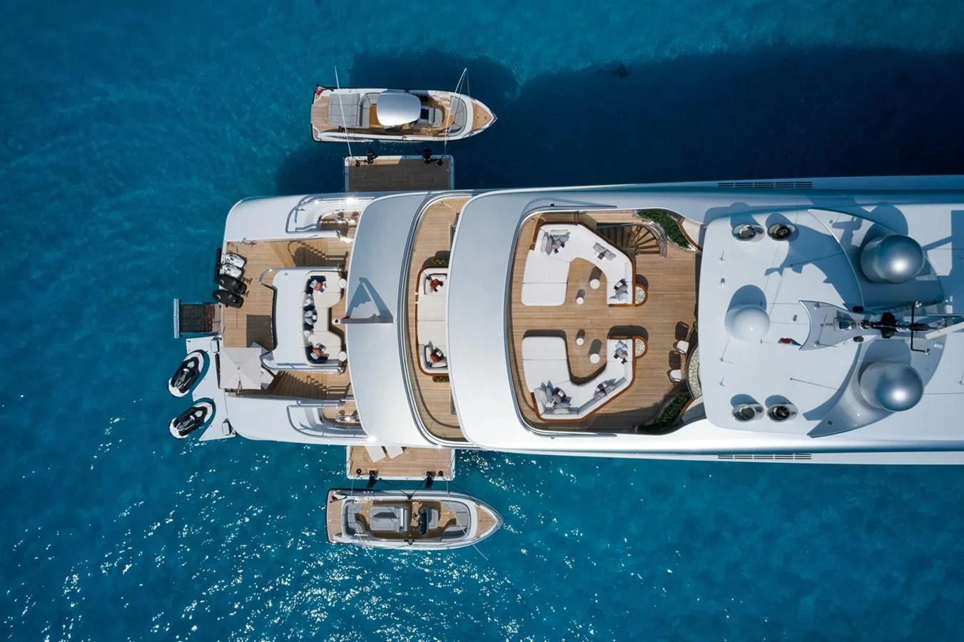 a space ship in the water aboard ARROW Yacht for Sale