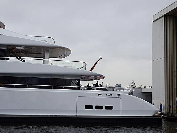 a large white yacht aboard ARROW Yacht for Sale