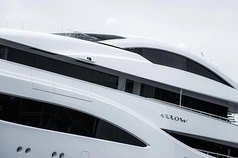 a close-up of a white building aboard ARROW Yacht for Sale