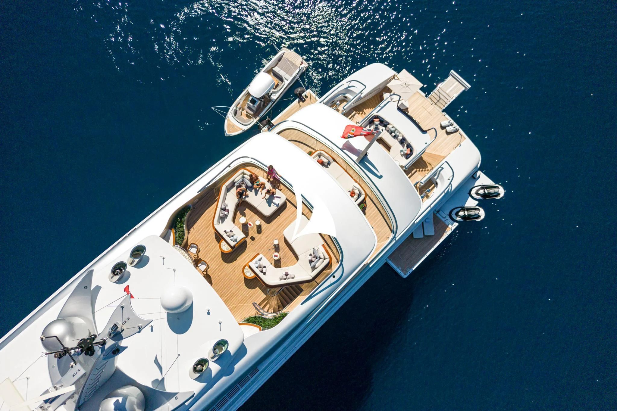 a space shuttle on a body of water aboard ARROW Yacht for Sale
