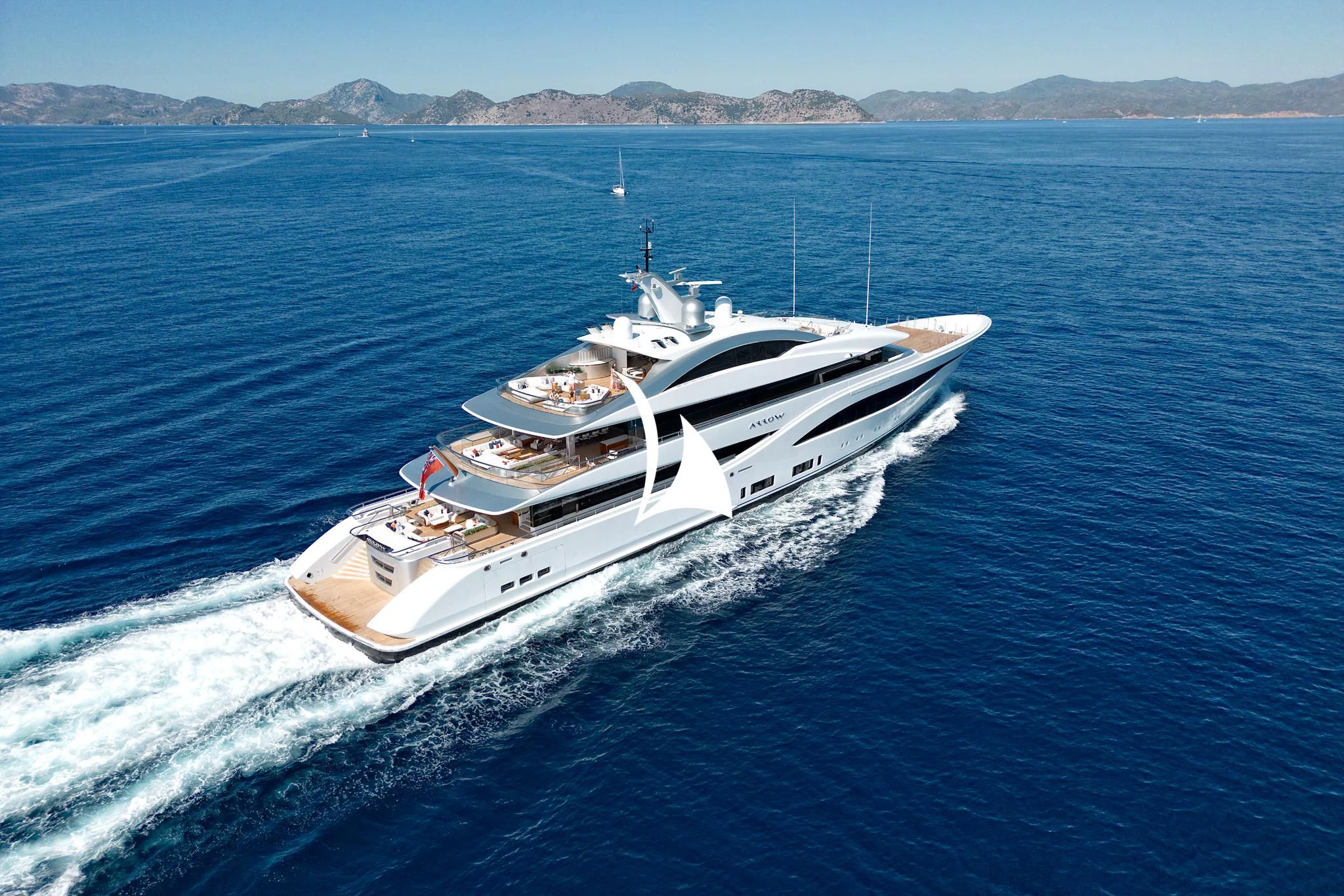 a boat on the water aboard ARROW Yacht for Sale