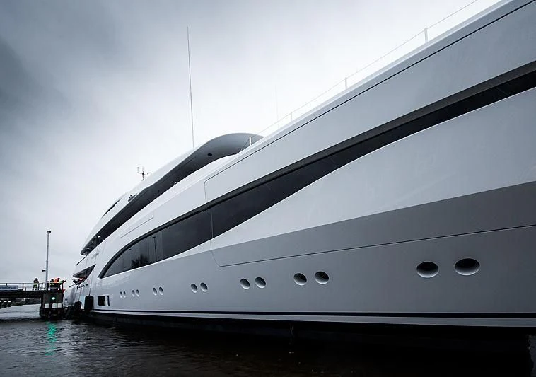a large white yacht aboard ARROW Yacht for Sale
