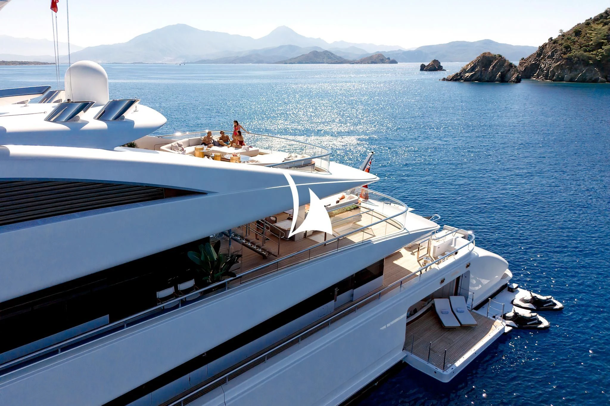 a boat on the water aboard ARROW Yacht for Sale