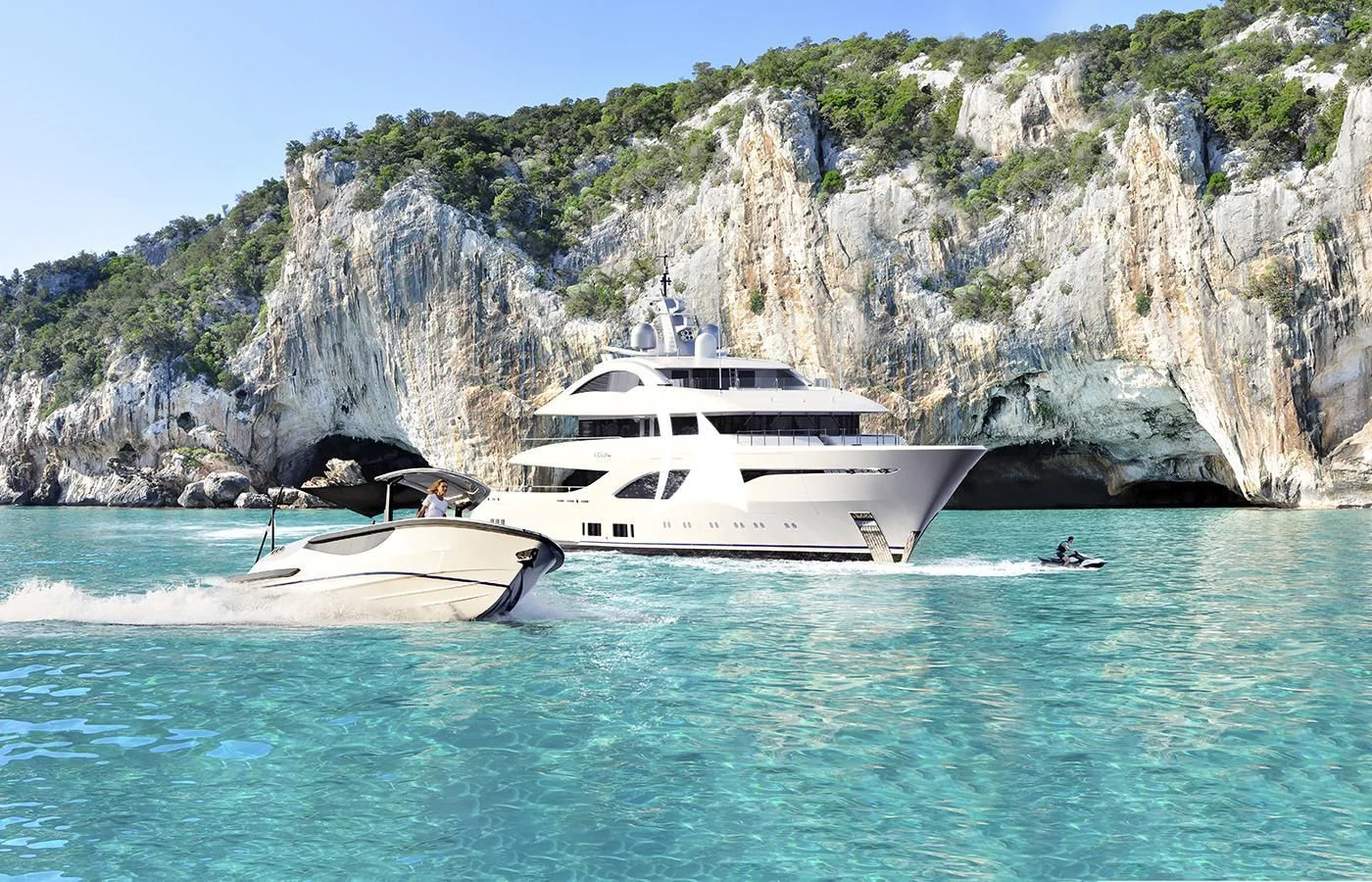 a boat in the water aboard ARROW Yacht for Sale
