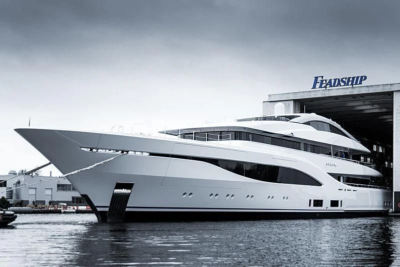 a large white yacht aboard ARROW Yacht for Sale
