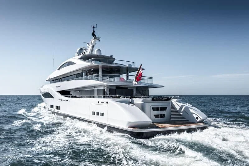 a boat on the water aboard ARROW Yacht for Sale