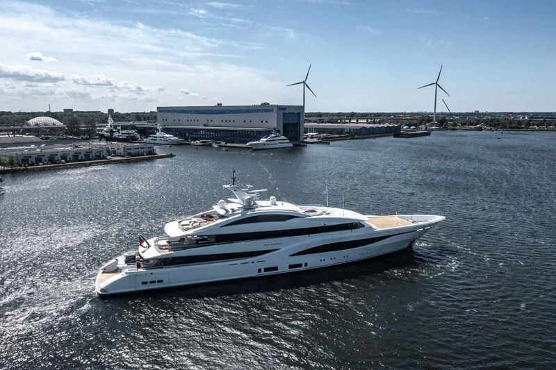 a boat in the water aboard ARROW Yacht for Sale