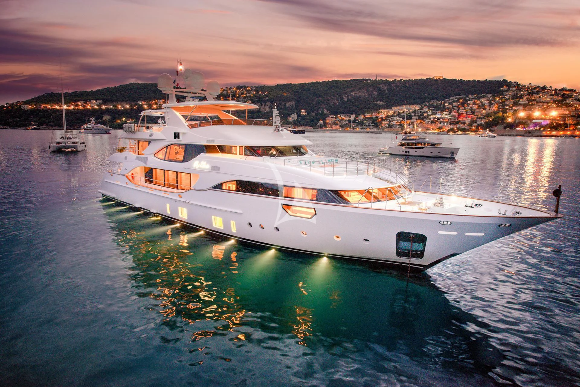 a boat on the water aboard NELA Yacht for Charter