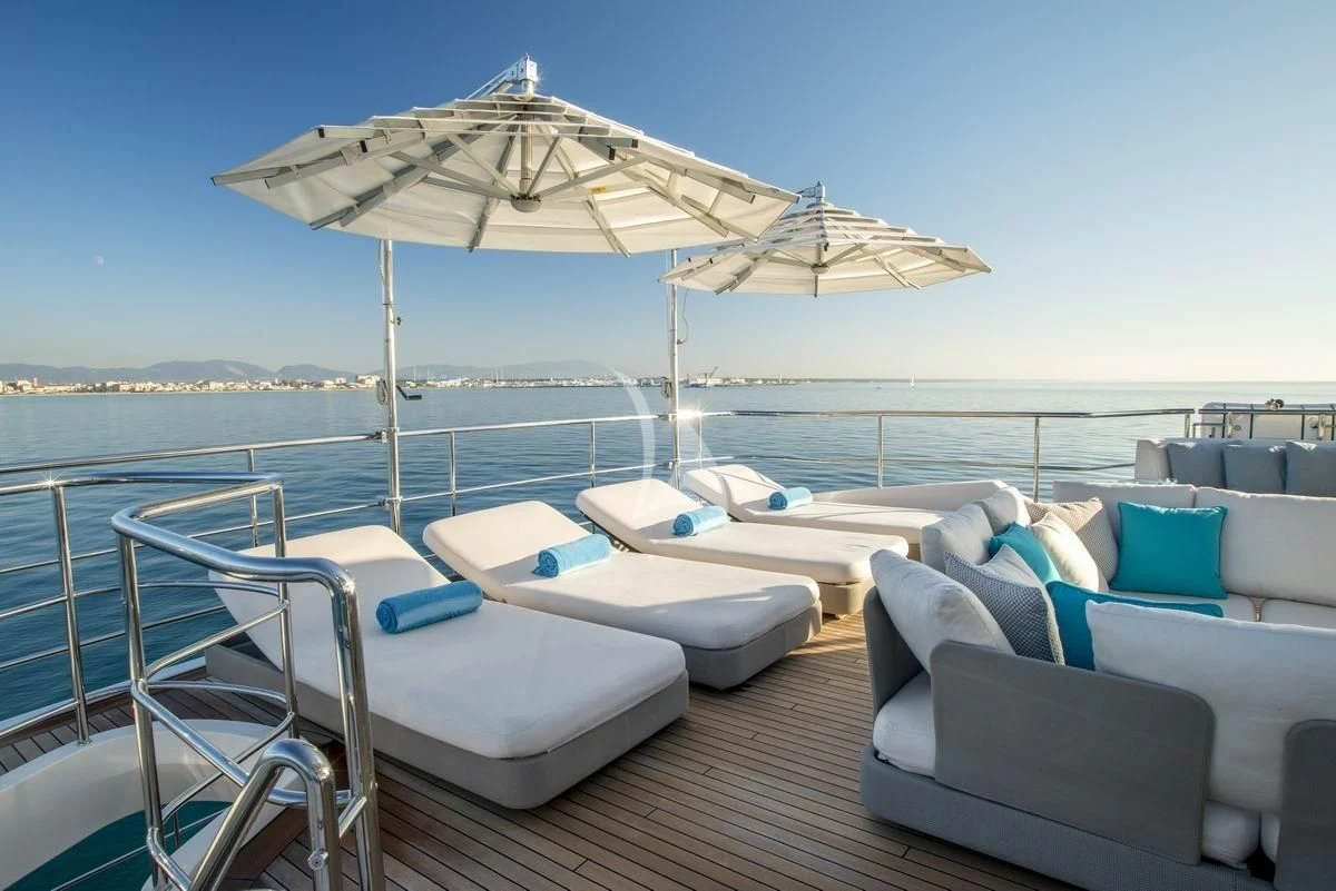 a boat on a body of water aboard NELA Yacht for Charter