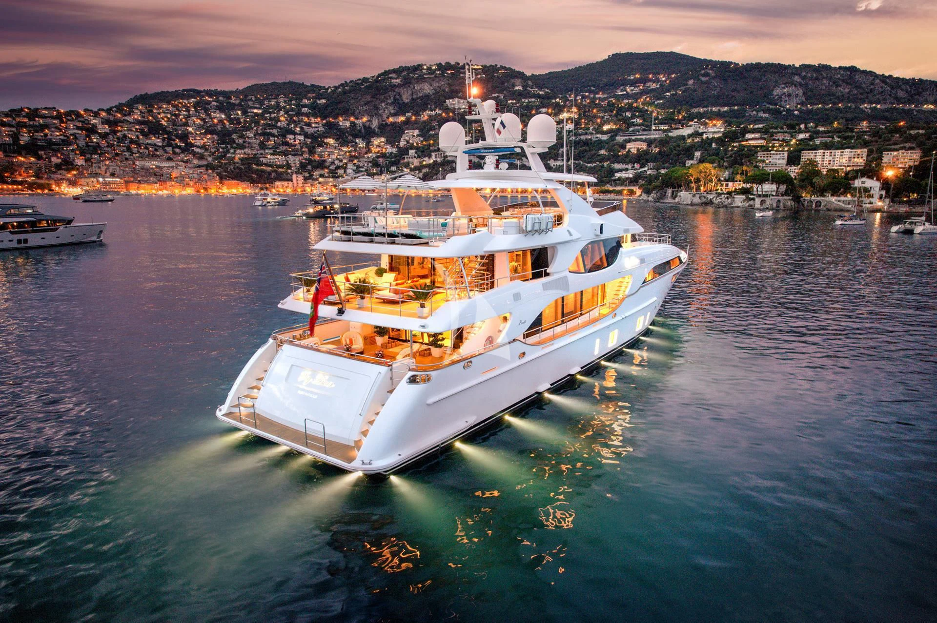 a boat in the water aboard NELA Yacht for Charter