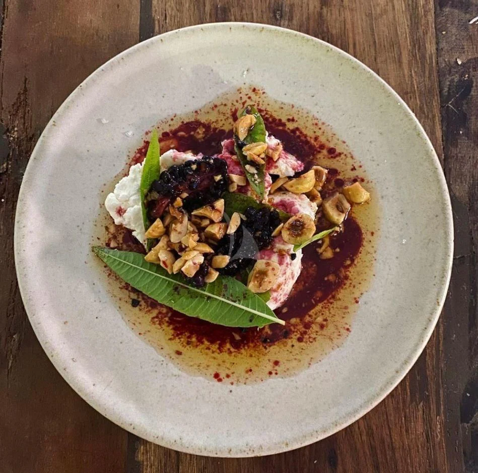 a plate of food aboard NELA Yacht for Charter