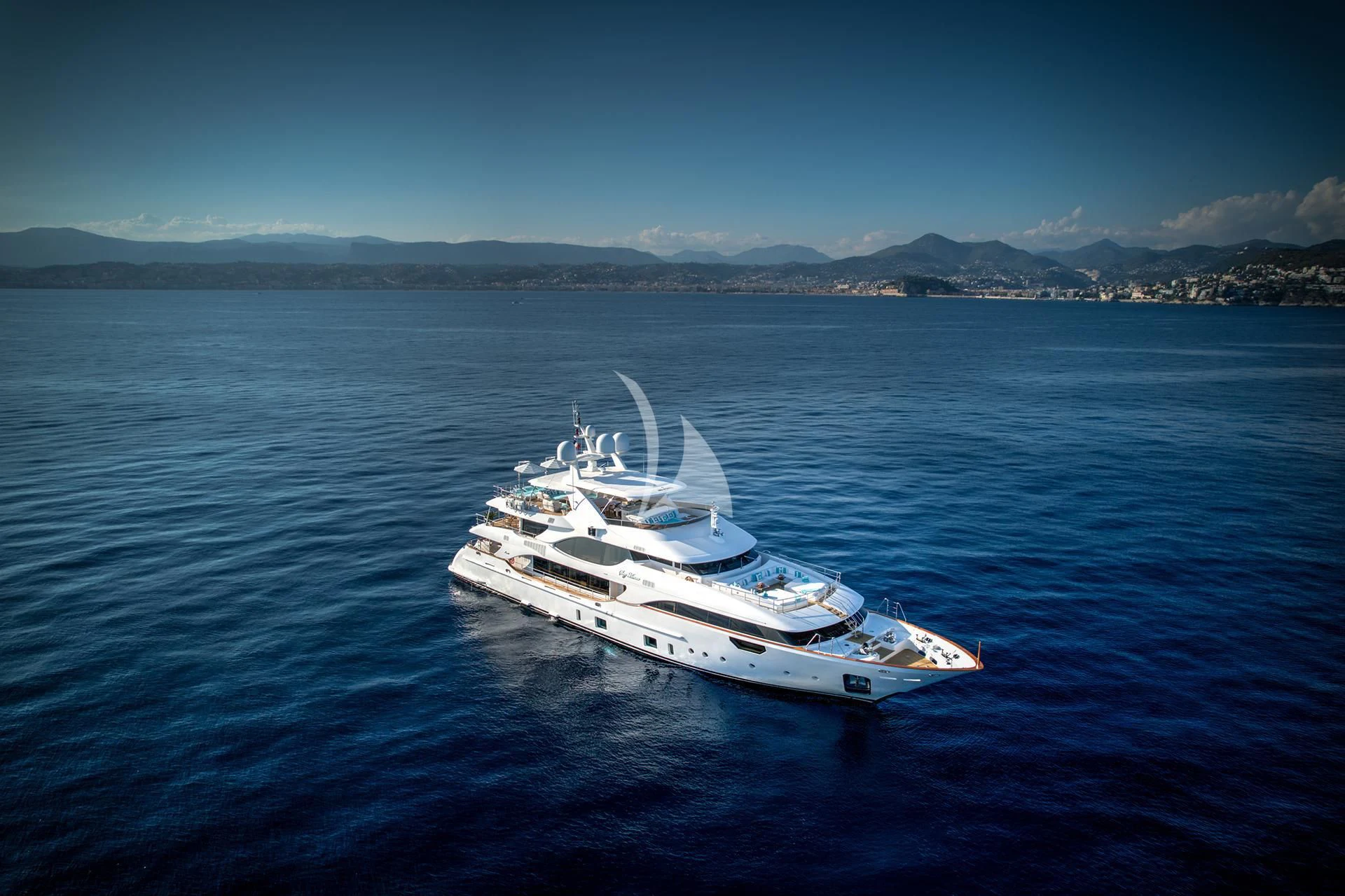 a boat in the water aboard NELA Yacht for Charter
