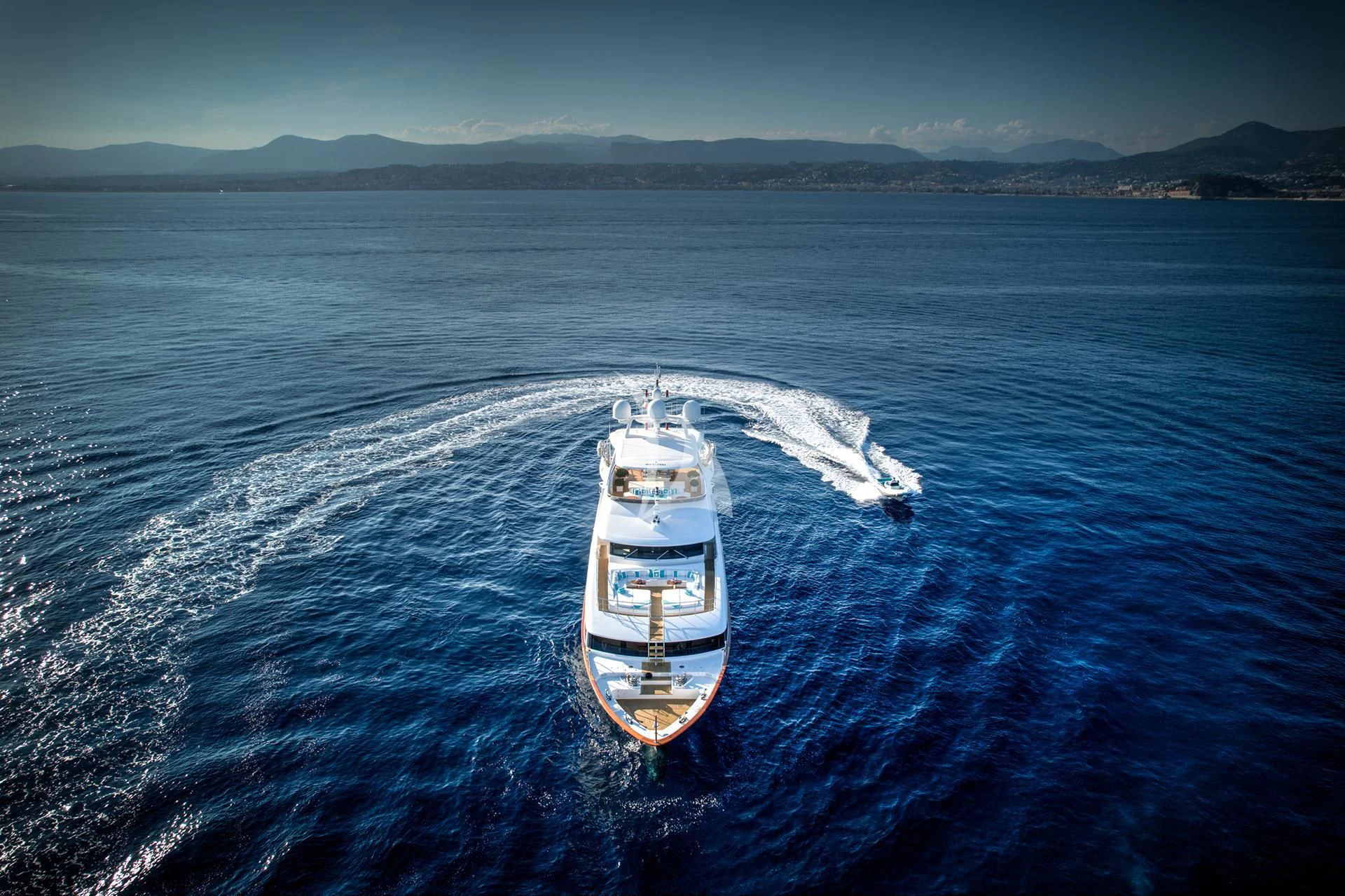 a boat on the water aboard NELA Yacht for Charter