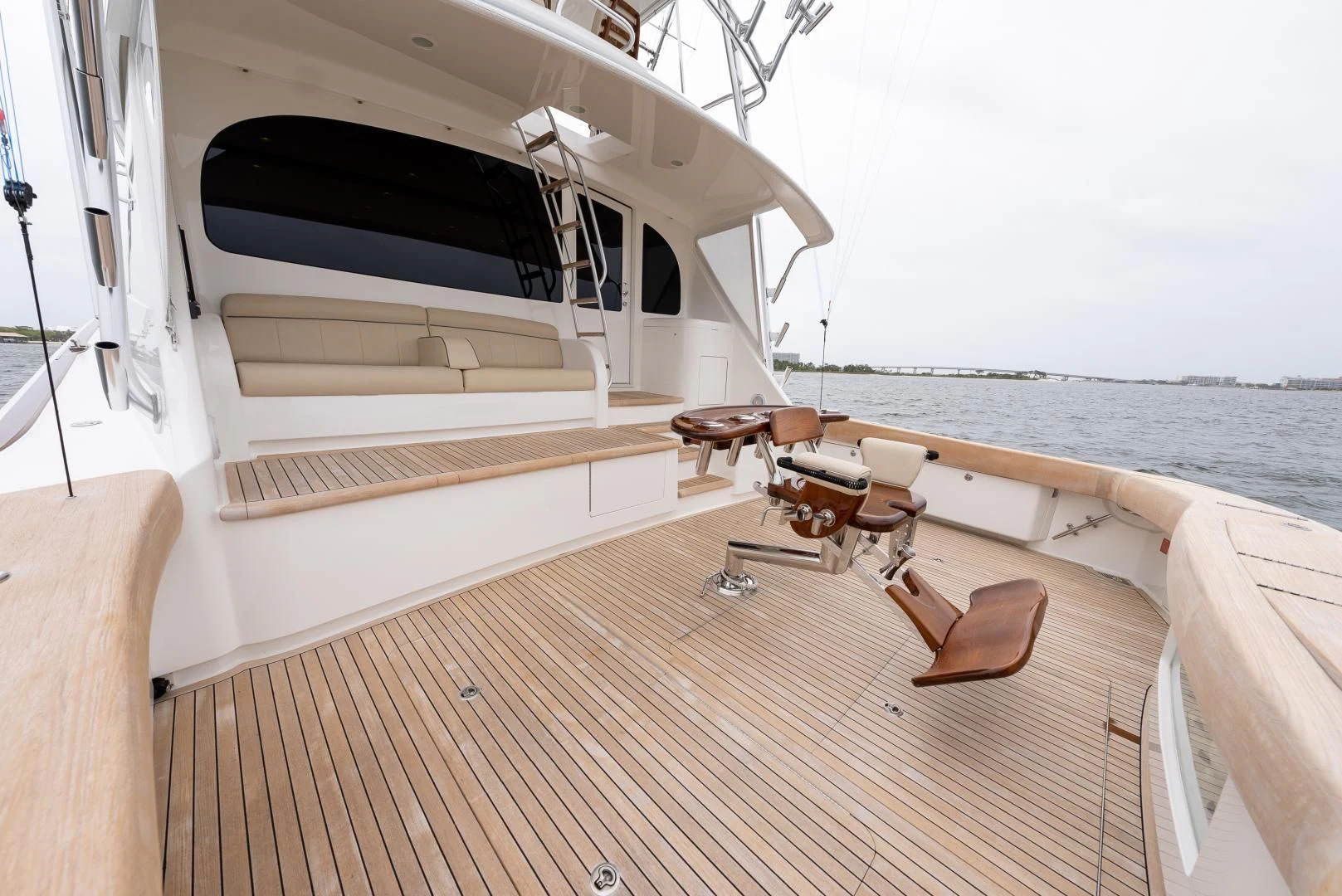 a boat on a deck aboard IT JUST TAKES TIME Yacht for Sale