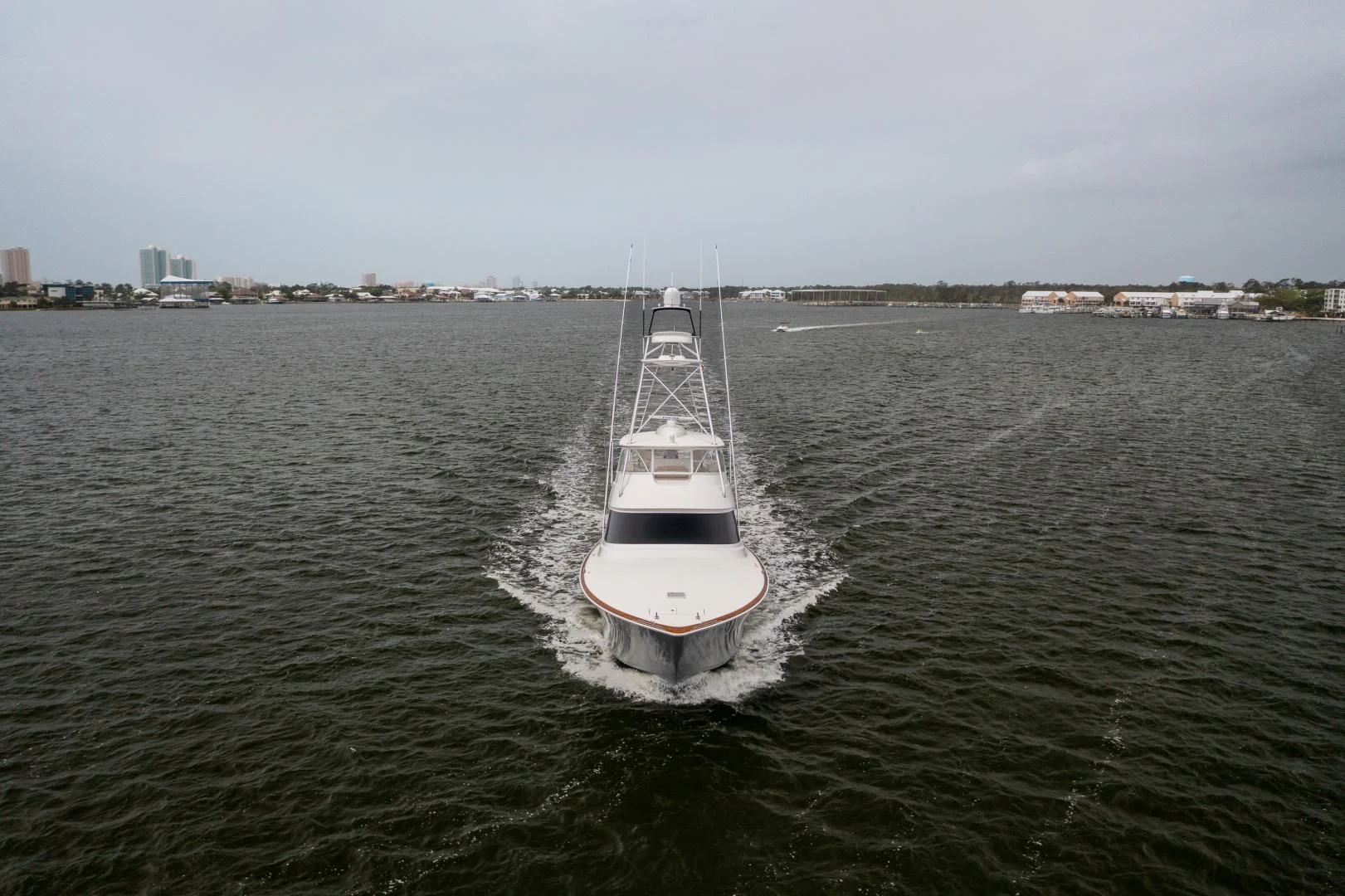 a boat on the water aboard IT JUST TAKES TIME Yacht for Sale