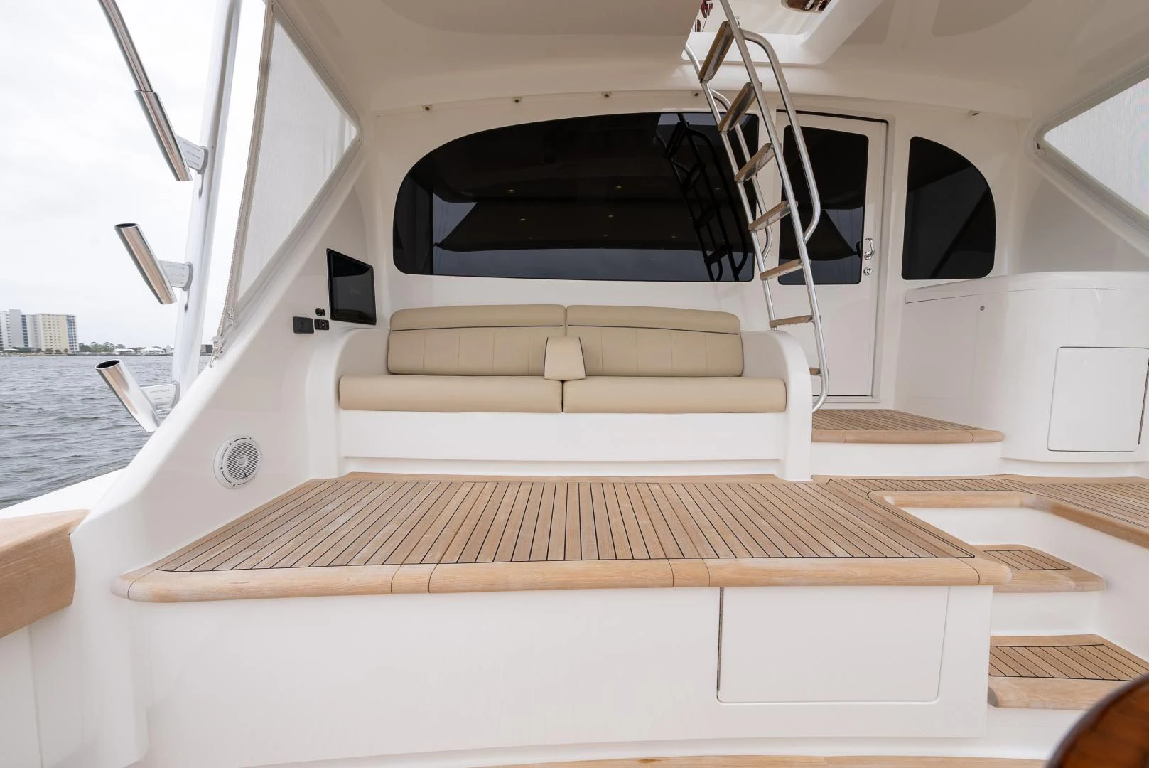 a boat on a deck aboard IT JUST TAKES TIME Yacht for Sale