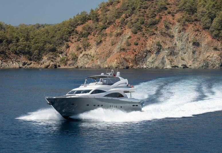 a boat on the water aboard SPACE ODDITY Yacht for Sale