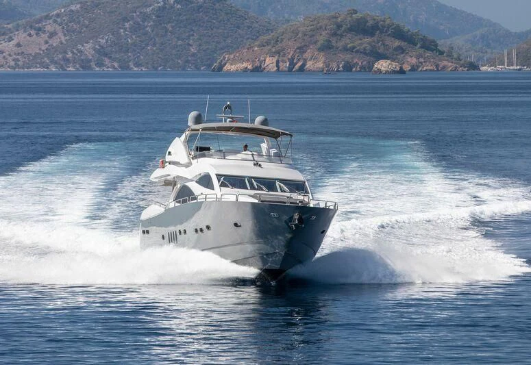 a boat on the water aboard SPACE ODDITY Yacht for Sale