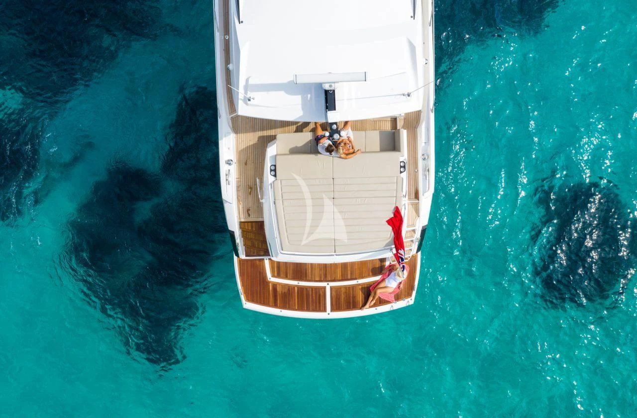 a boat in the water aboard STRATEGIC DREAMS Yacht for Sale