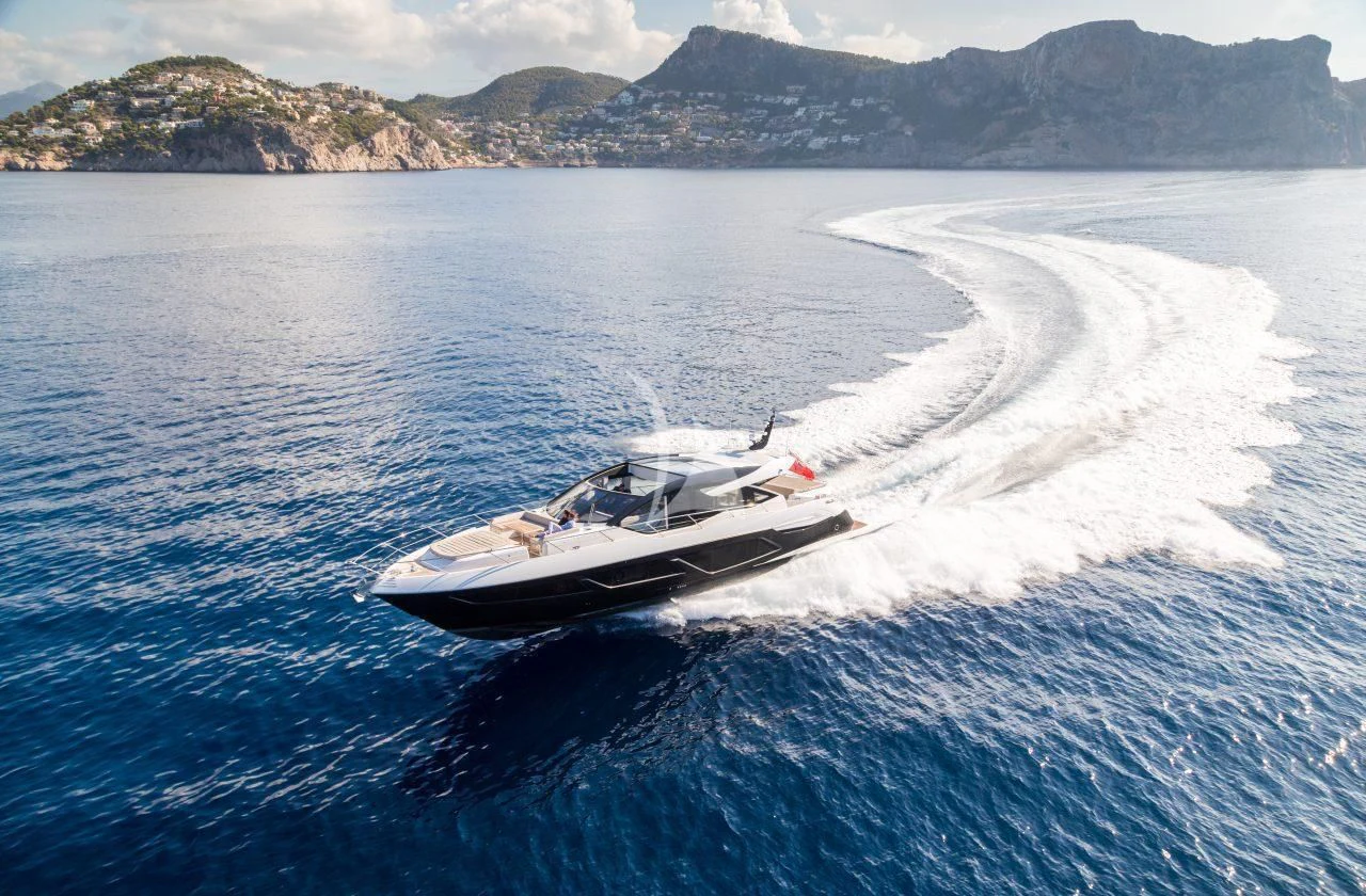 a boat in the water aboard STRATEGIC DREAMS Yacht for Sale