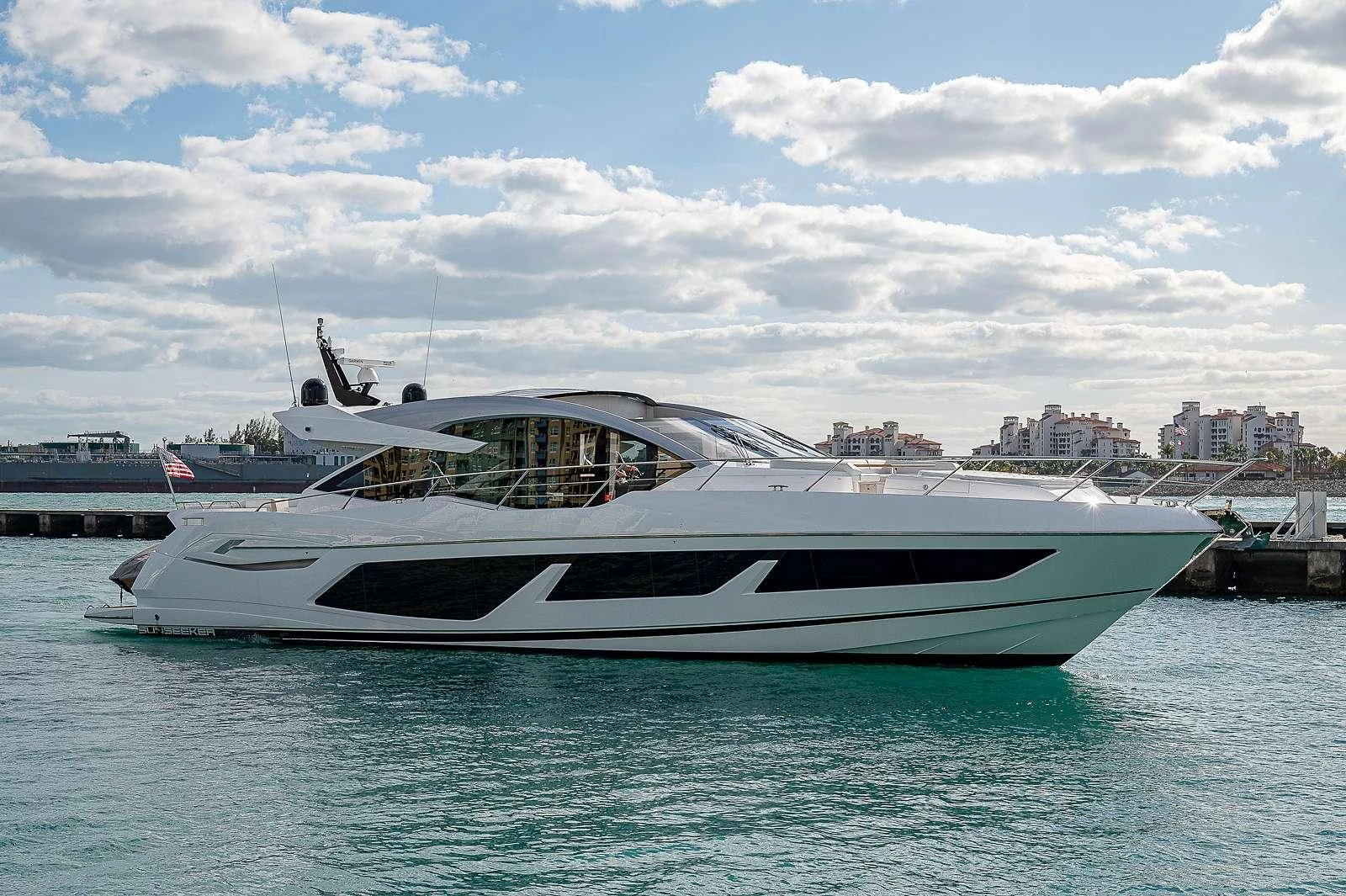 a boat on the water aboard STRATEGIC DREAMS Yacht for Sale