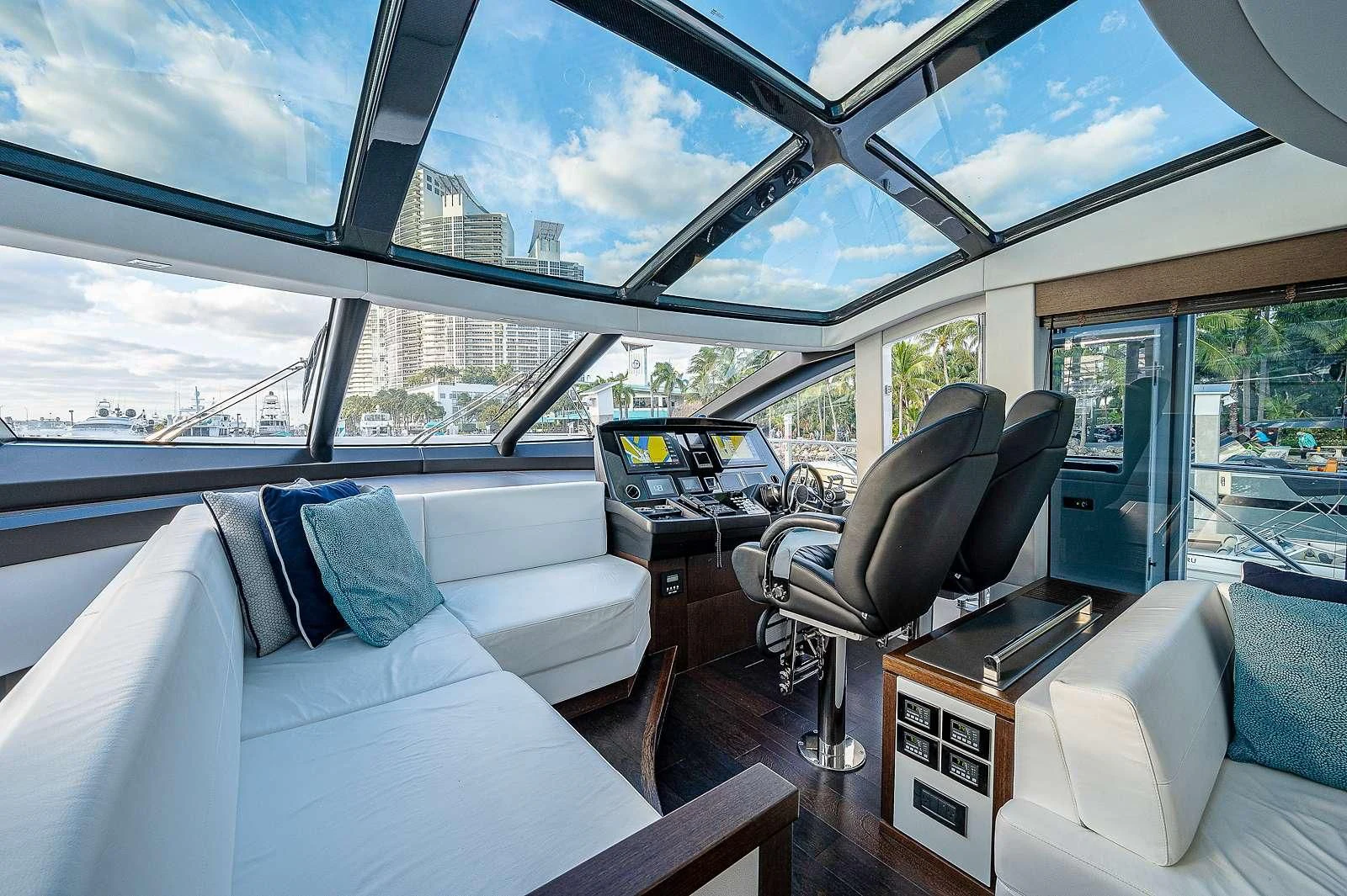 inside of a car aboard STRATEGIC DREAMS Yacht for Sale