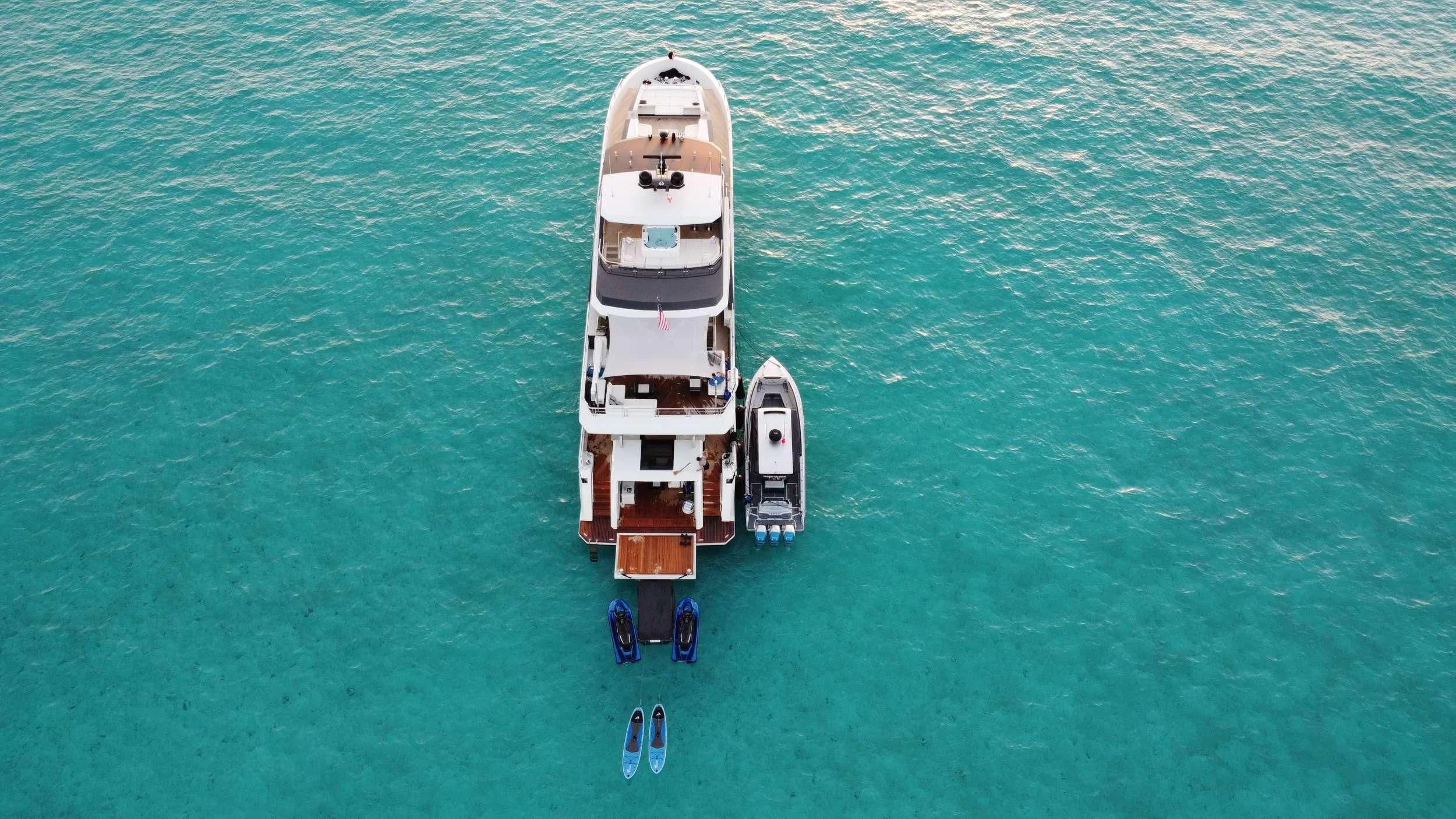 a boat in the water aboard ENTREPRENEUR Yacht for Charter