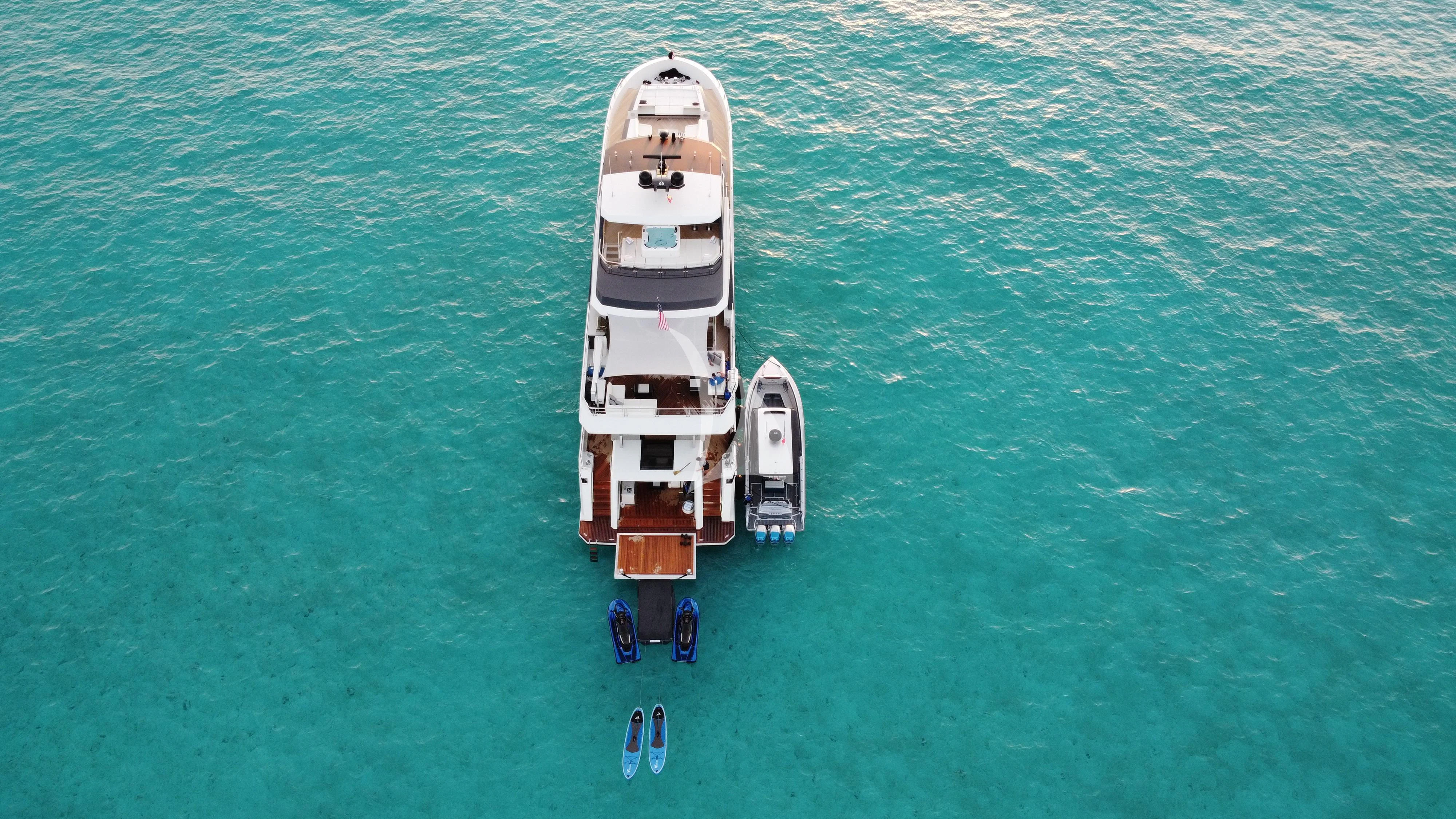 a boat on the water aboard ENTREPRENEUR Yacht for Charter