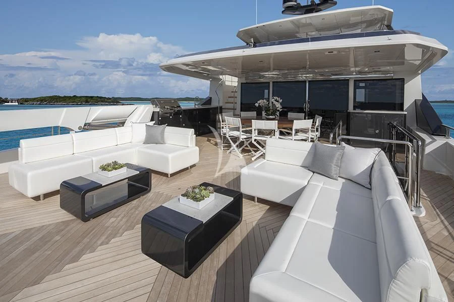 a room with a large pool aboard ENTREPRENEUR Yacht for Charter