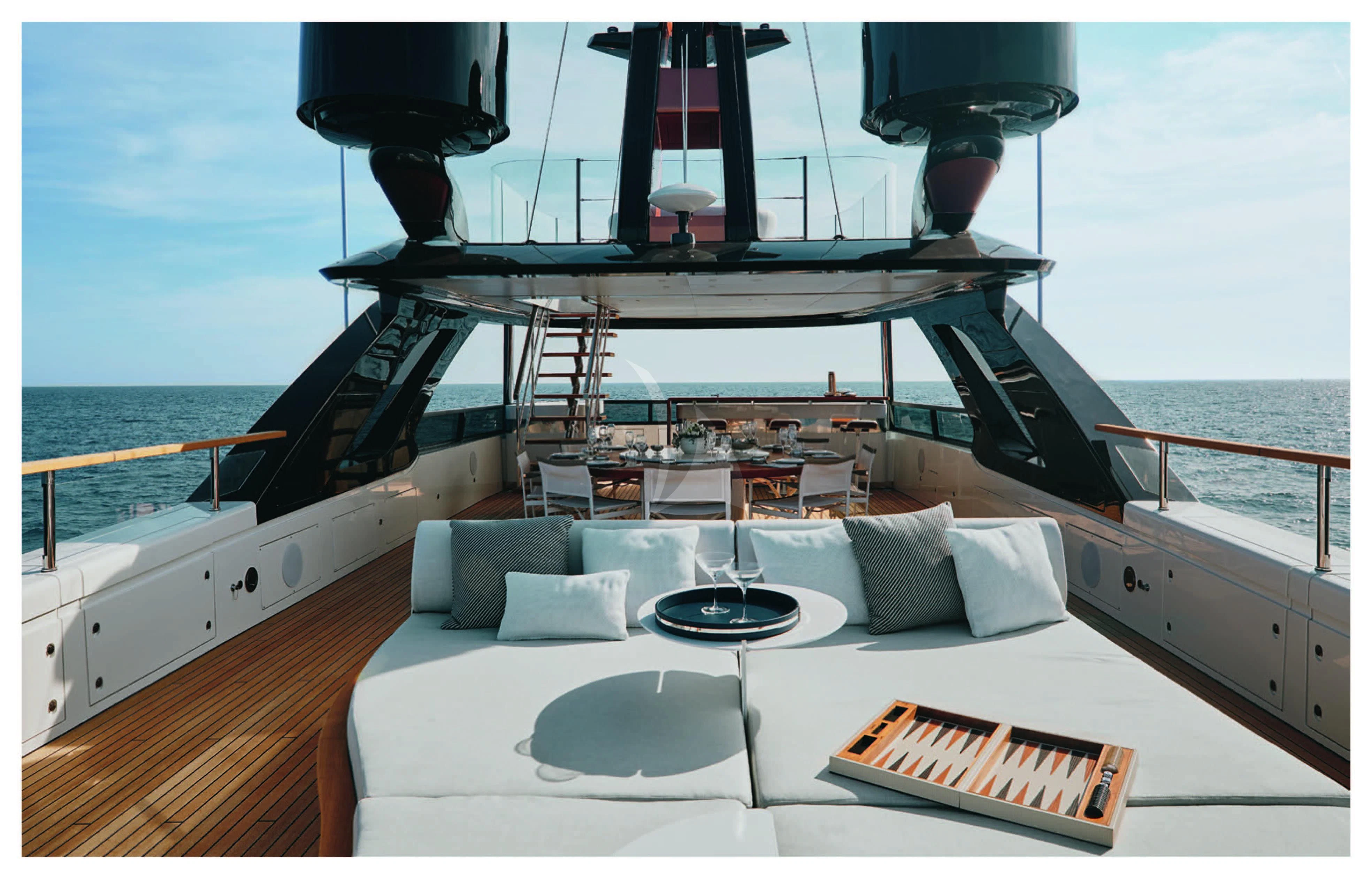 a boat on the water aboard HAYAT Yacht for Sale