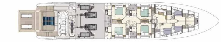 a drawing of a building aboard HAYAT Yacht for Sale