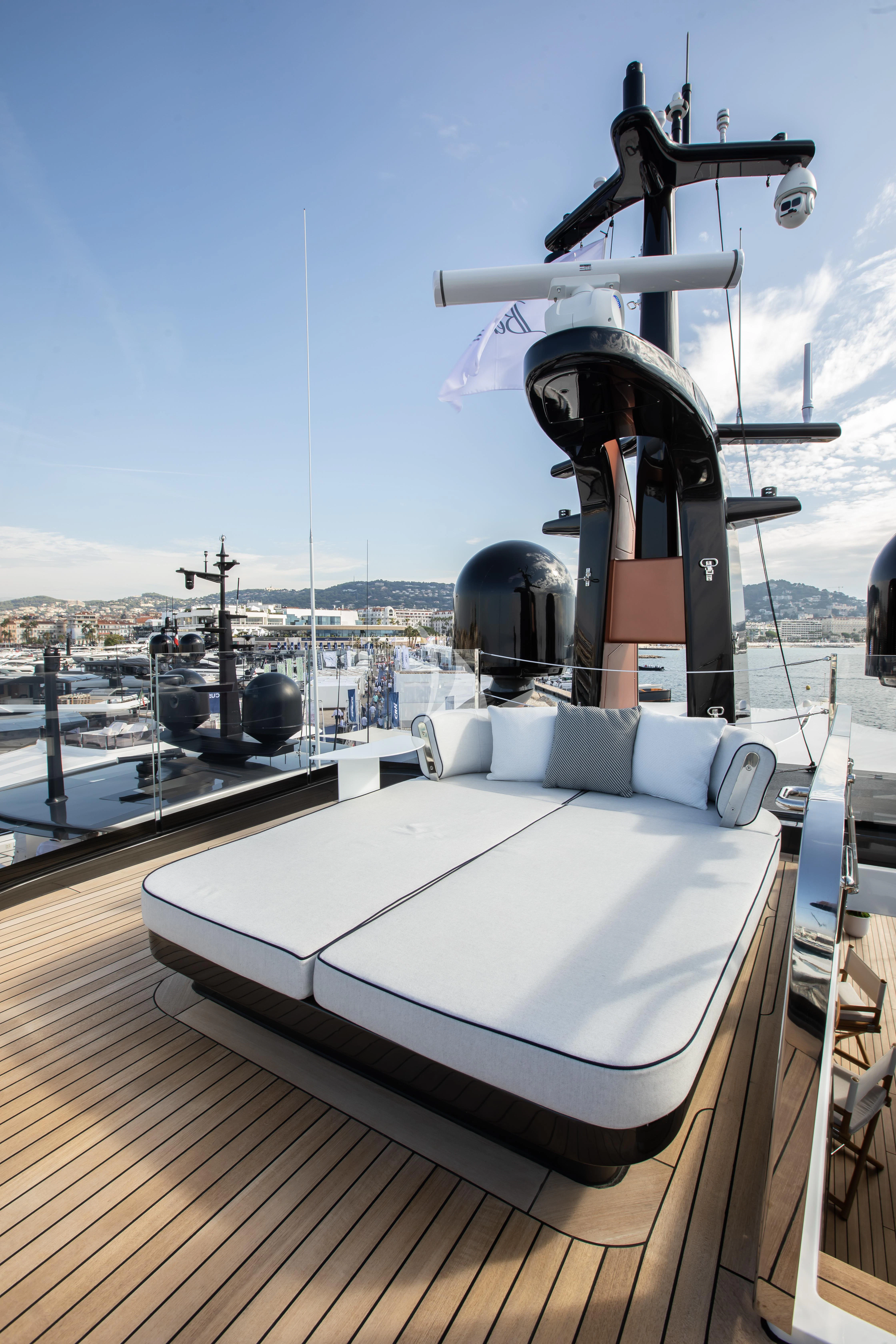 a large white machine on a deck aboard HAYAT Yacht for Sale