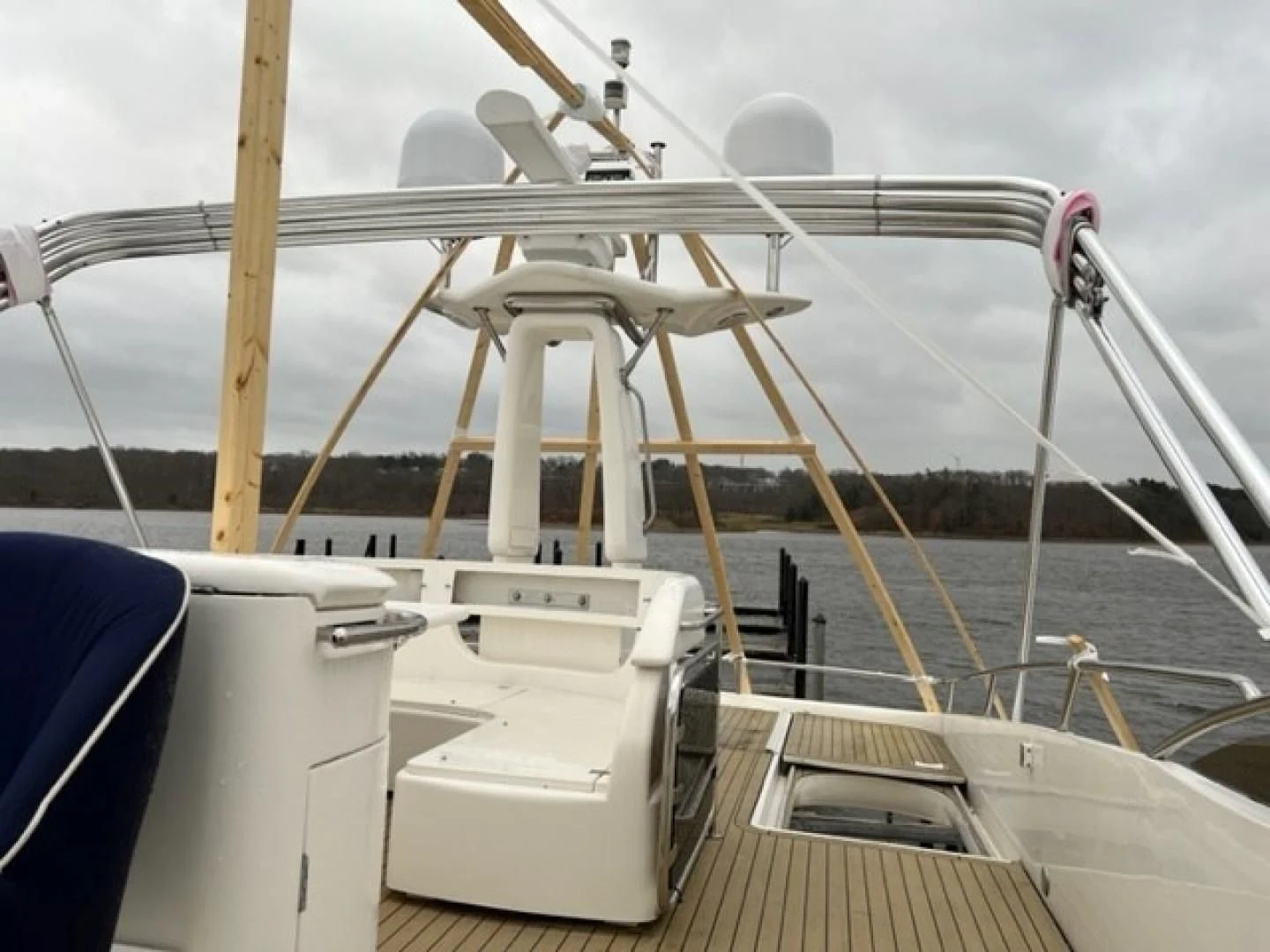a boat on the water aboard JOIE DU ROI Yacht for Sale