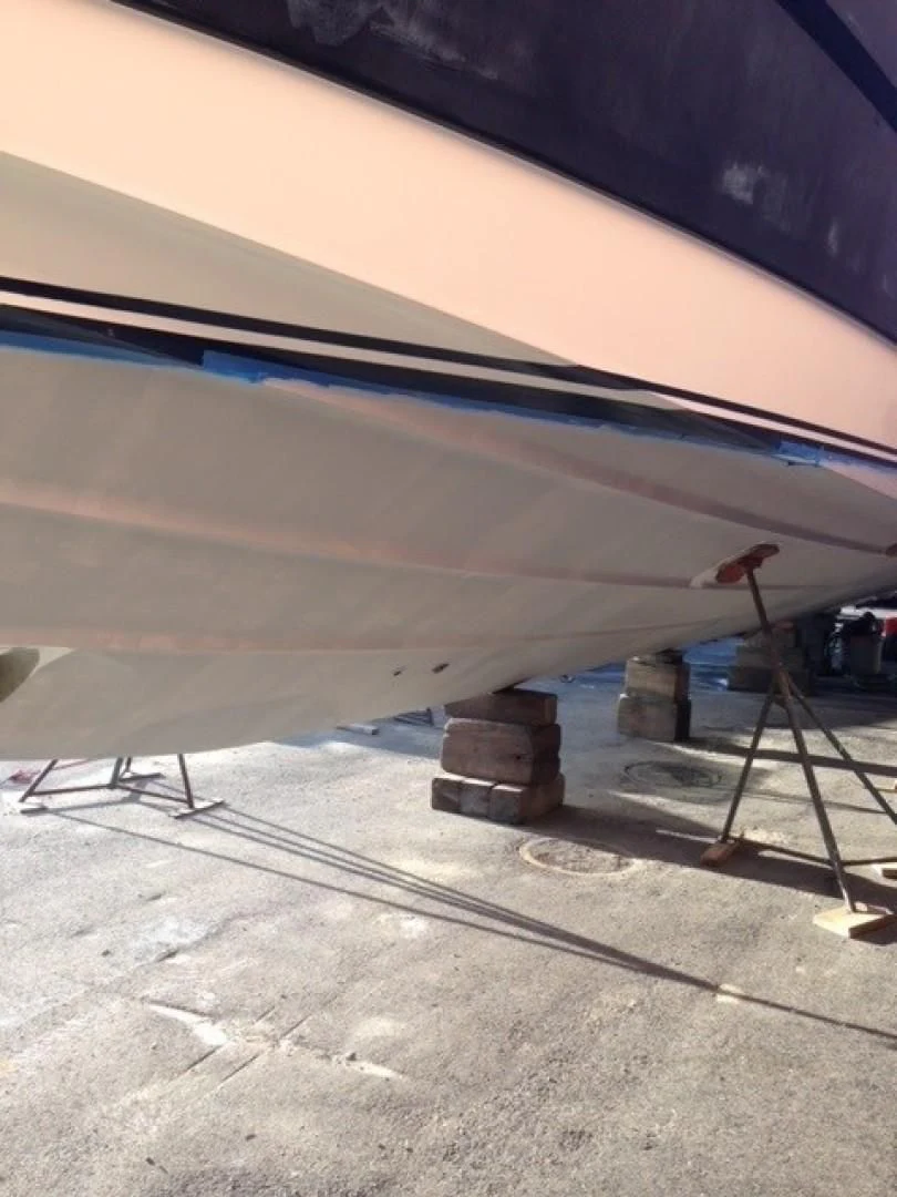 the wing of a plane aboard JOIE DU ROI Yacht for Sale